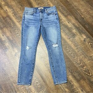 7 For All Mankind Luxe Vintage Ankle Skinny Jeans Stretch Womens 29 Distressed